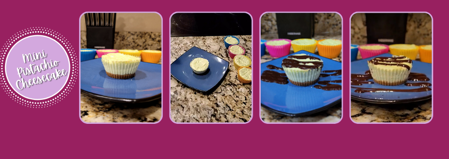 Mini Pistachio Protein Cheesecakes