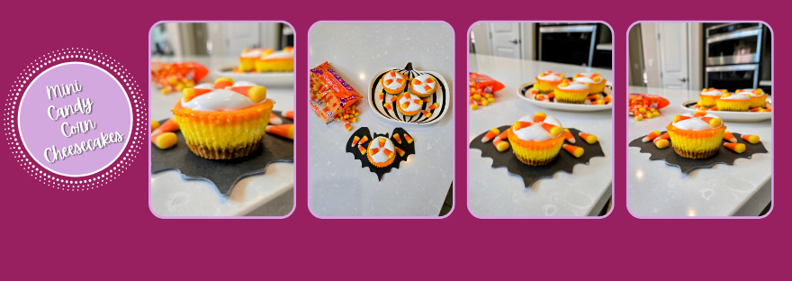 Mini Candy Corn Cheesecakes