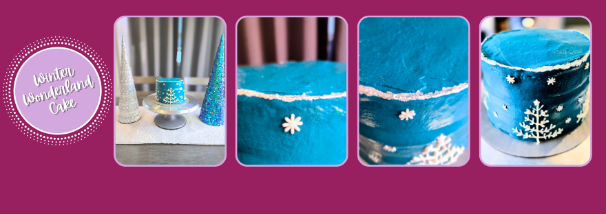 Sleigh the Day with This Teal Winterscape Cake