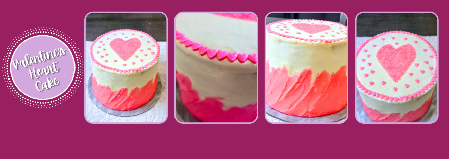 Raspberry Buttercream Valentine’s Heart&nbsp;Cake